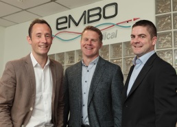 Embo Medical co-founders Liam Mullins, Wayne Allen and Colin Forde Embo Medical co-founders Liam Mullins, Wayne Allen and Colin Forde